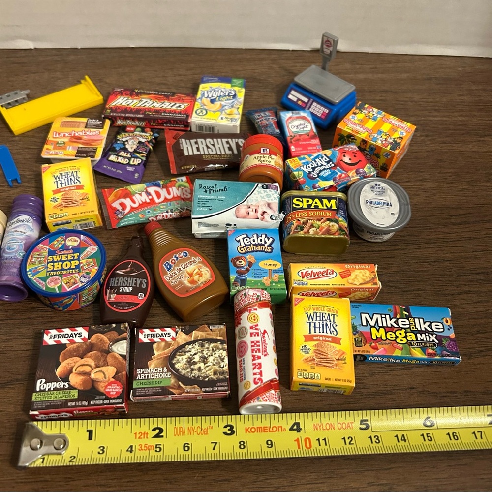 Zuru Mini Brands Assorted Lot of 27 Food, Toys, Grocery Miniatures Plus Shelves - Picture 6 of 6